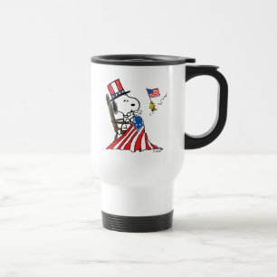 Mug De Voyage Drapeau 4 juillet à coudre Snoopy