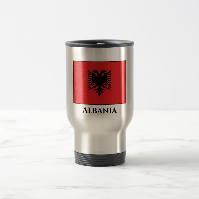 Mug De Voyage Drapeau albanais (Centre)