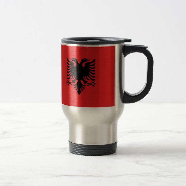 Mug De Voyage Drapeau albanais (Droit)