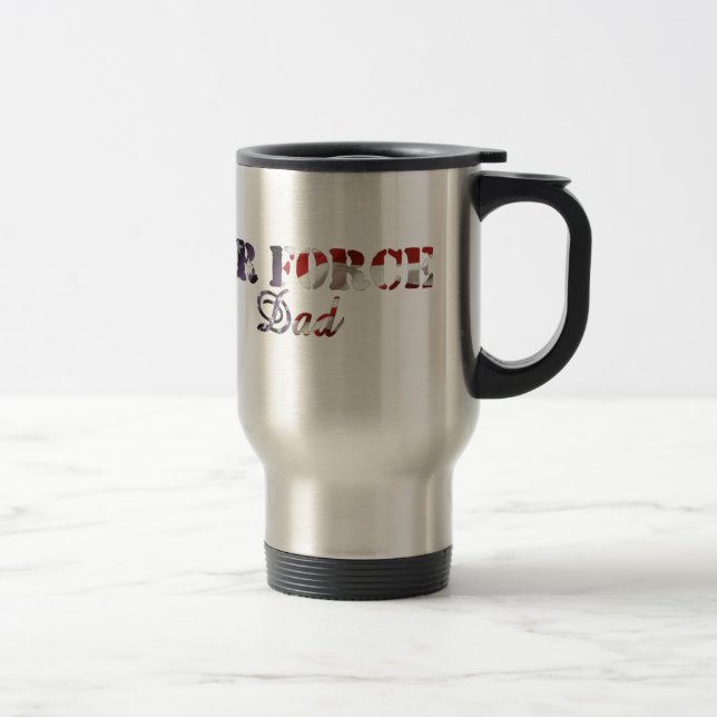 Mug De Voyage Drapeau américain de papa de l'Armée de l'Air (Droit)
