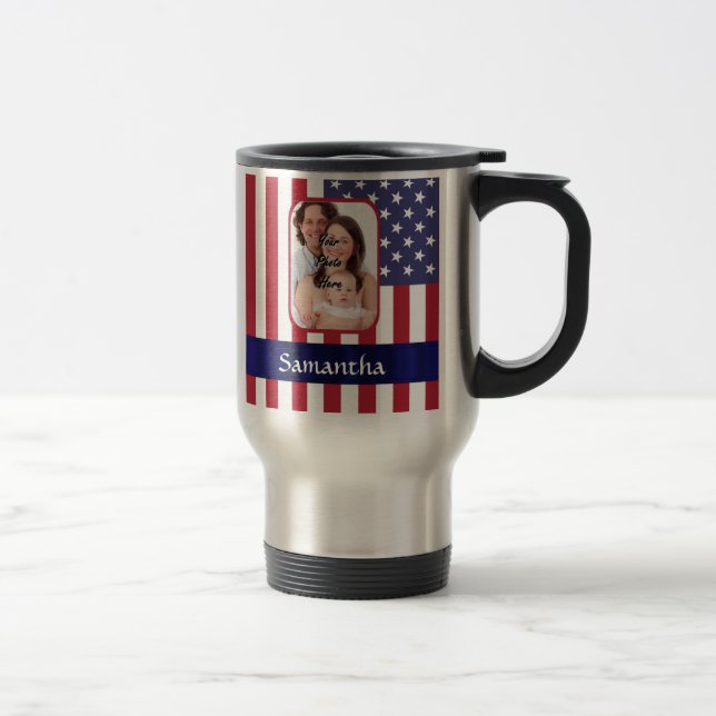 Mug De Voyage Drapeau américain patriotique personnalisé (Droit)