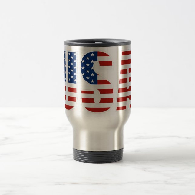Mug De Voyage Drapeau américain personnalisable des Etats-Unis (Centre)