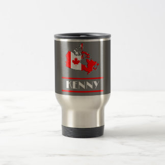 Mug De Voyage Drapeau Canada avec votre nom