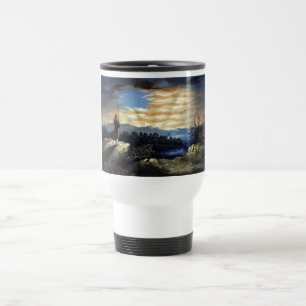 Mug De Voyage Drapeau céleste américain dans le ciel, Guerre civ