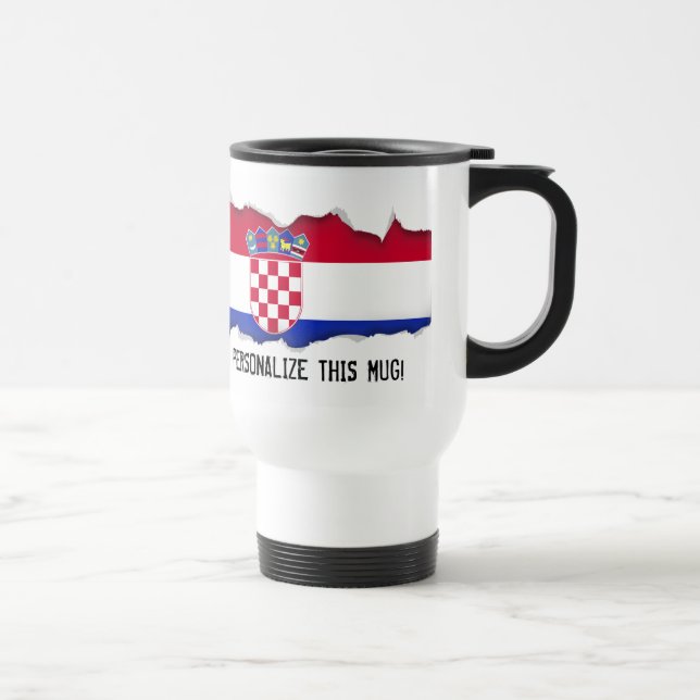 Mug De Voyage Drapeau croate (Droite)