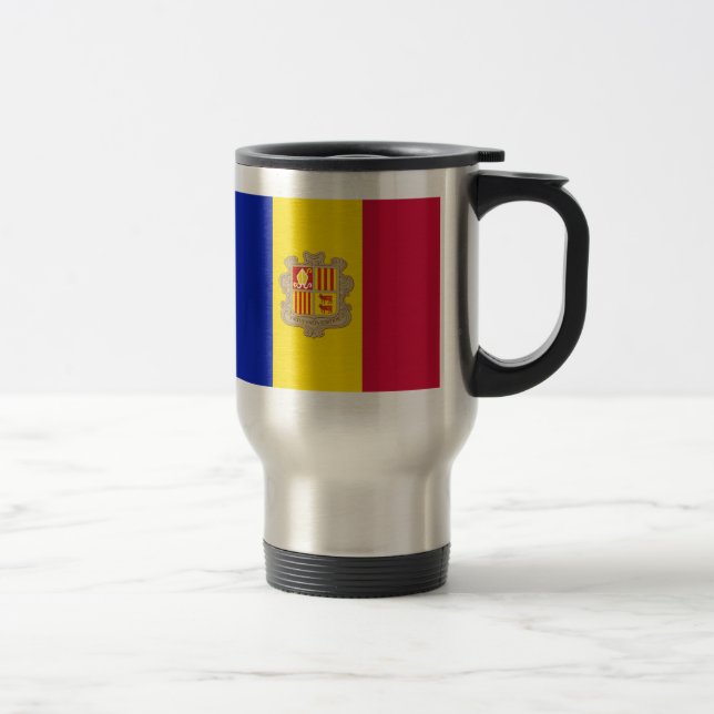 Mug De Voyage drapeau d'Andorre (Droit)