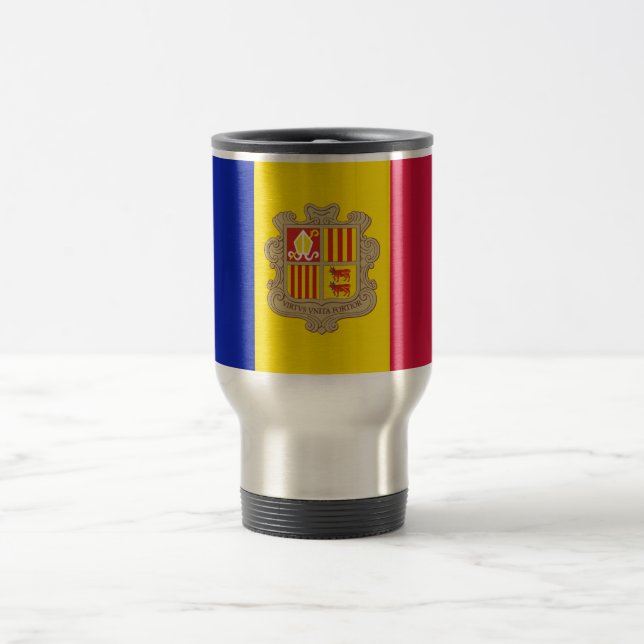 Mug De Voyage Drapeau d'Andorre patriotique (Centre)