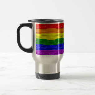 Mug De Voyage Drapeau de fierté de SlipperyJoe's vernis liquide 