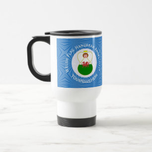 Mug De Voyage Drapeau de Hanukkah Welsh Angel 