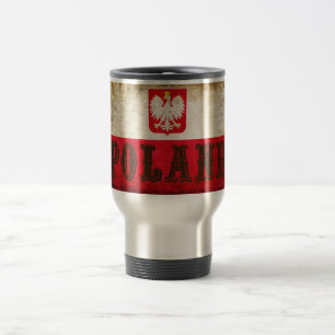 Mug De Voyage Drapeau de la Pologne Grunge
