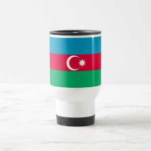 Mug De Voyage Drapeau de l'Azerbaïdjan patriotique