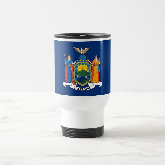 Mug De Voyage Drapeau de l'État de New York (Centre)
