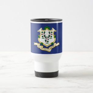Mug De Voyage Drapeau de l'État du Connecticut