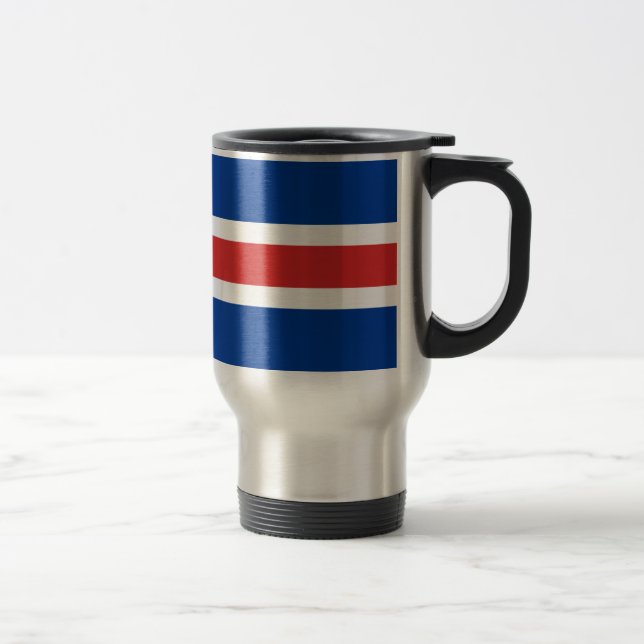 Mug De Voyage Drapeau de l'Islande (Droit)