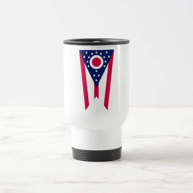 Mug De Voyage Drapeau de l'Ohio : la bannière Buckeye State (Centre)