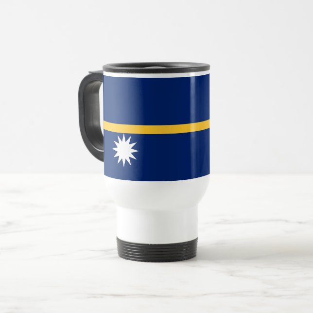 Mug De Voyage Drapeau de Nauru (Devant gauche)