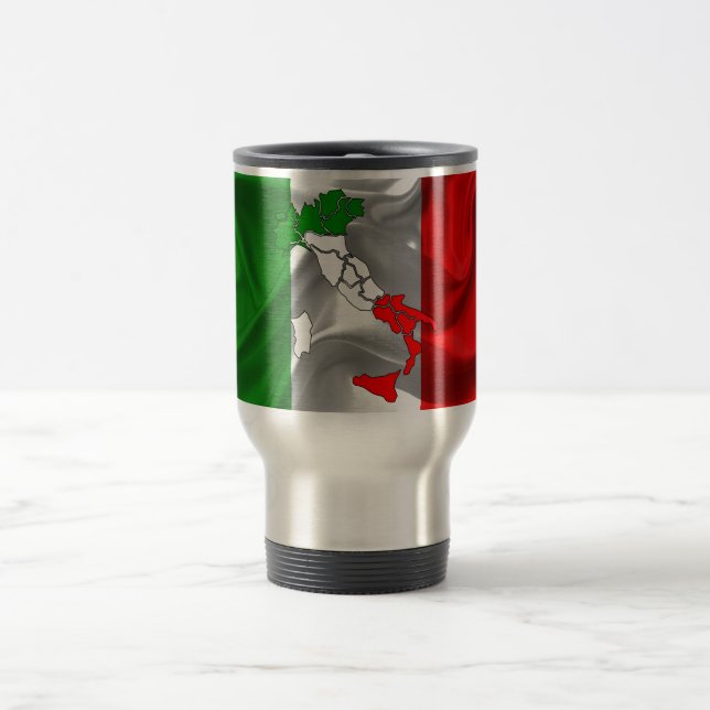 Mug De Voyage Drapeau de ondulation italien (Centre)