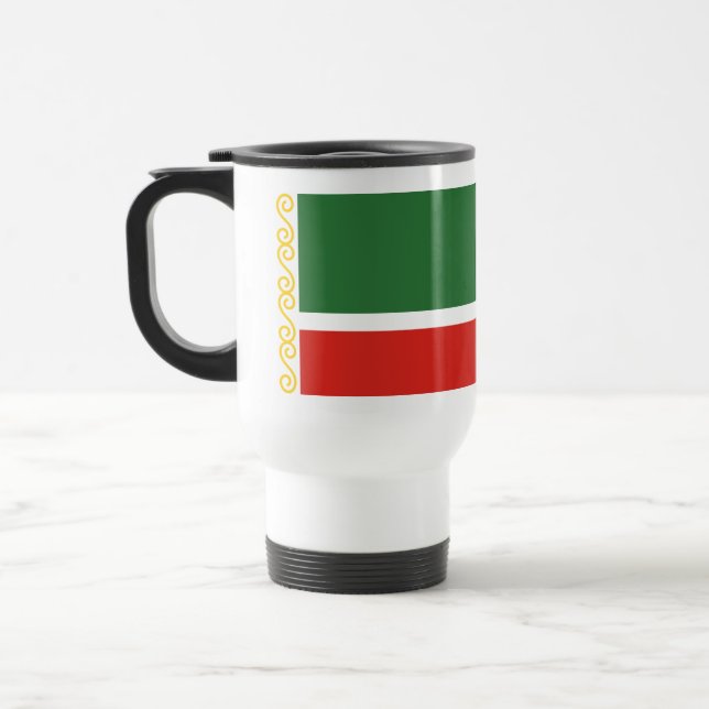 Mug De Voyage Drapeau de Tchétchénie (Gauche)