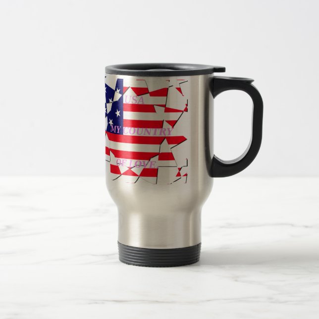 Mug De Voyage Drapeau des États-Unis d'Amérique (Droit)