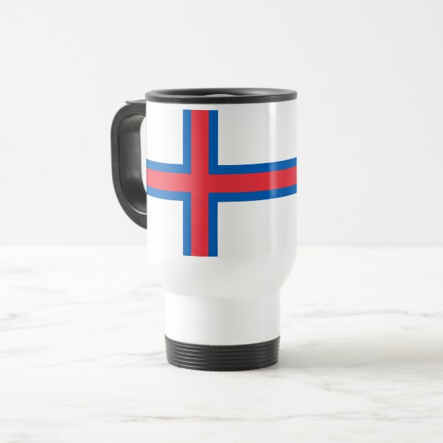 Mug De Voyage Drapeau des îles Féroé (Devant gauche)