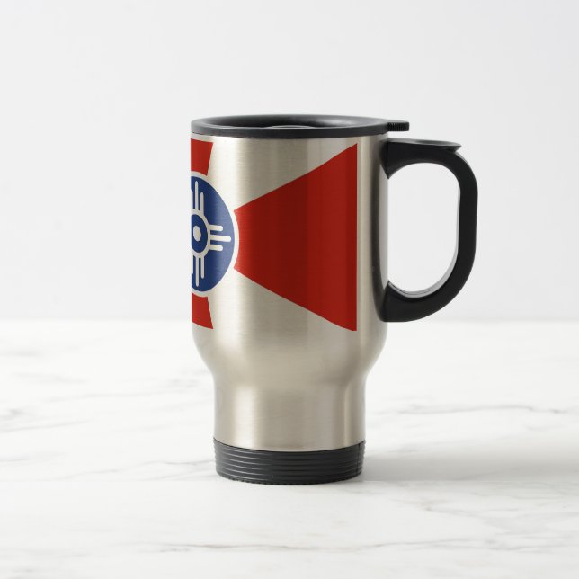 Mug De Voyage Drapeau des TIC Wichita Kansas (Droit)