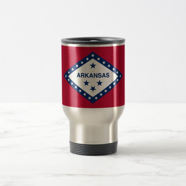Mug De Voyage Drapeau d'État de l'Arkansas (Centre)