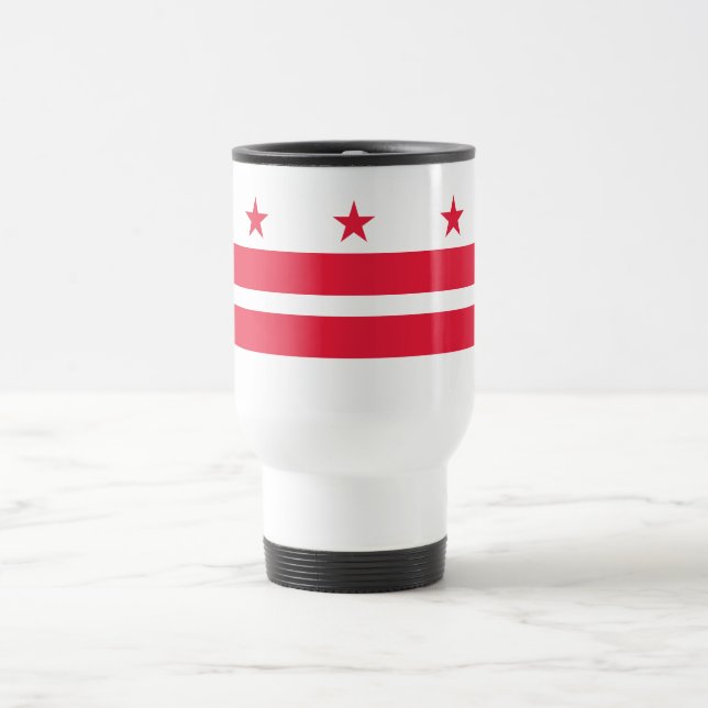 Mug De Voyage Drapeau d'État de Washington DC (Centre)
