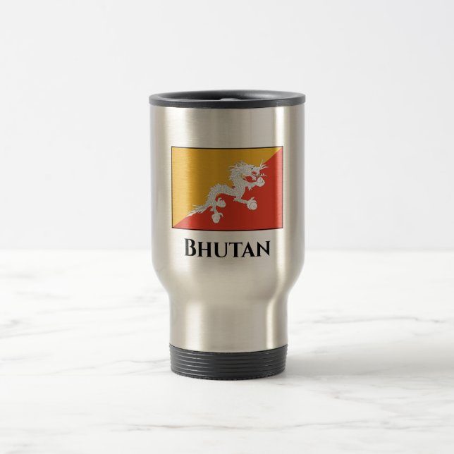 Mug De Voyage Drapeau du Bhoutan (Centre)