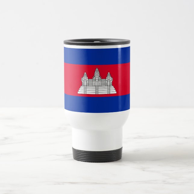 Mug De Voyage Drapeau du Cambodge patriotique (Centre)