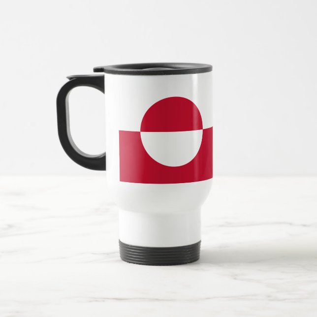 Mug De Voyage Drapeau du Groenland (Gauche)