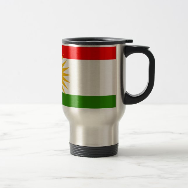Mug De Voyage Drapeau du Kurdistan (Droit)