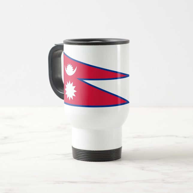 Mug De Voyage Drapeau du Népal (Devant gauche)