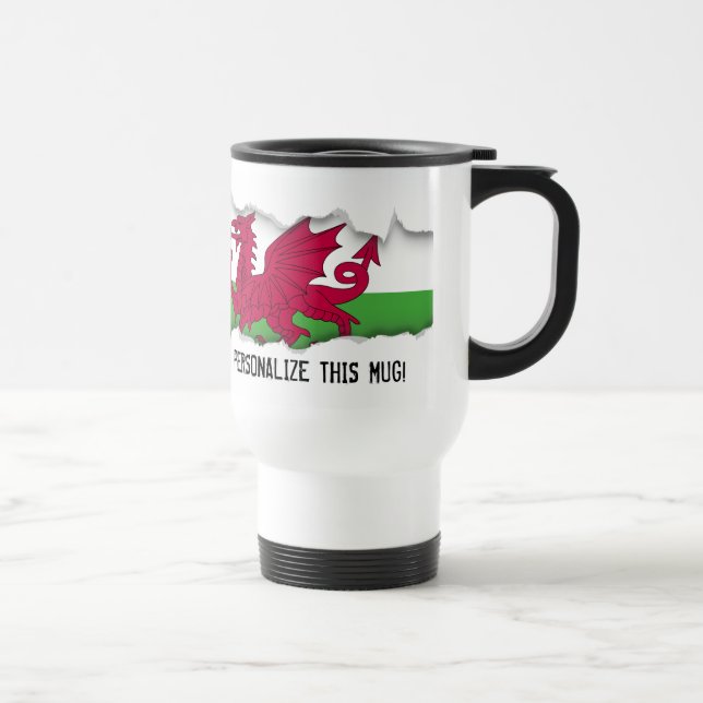 Mug De Voyage Drapeau du Pays de Galles (Droite)