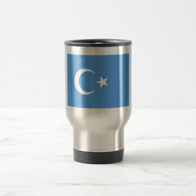 Mug De Voyage Drapeau du Turkestan oriental Ouyghur (Centre)