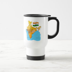 Mug De Voyage Drapeau et carte de l'Inde