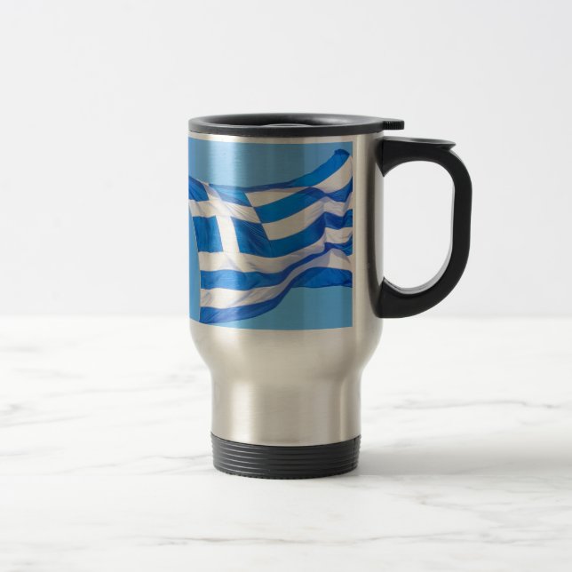 Mug De Voyage Drapeau grec à Athènes (Droit)