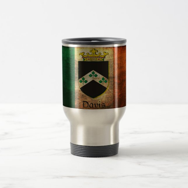 Mug De Voyage Drapeau irlandais Davis Crest (Centre)