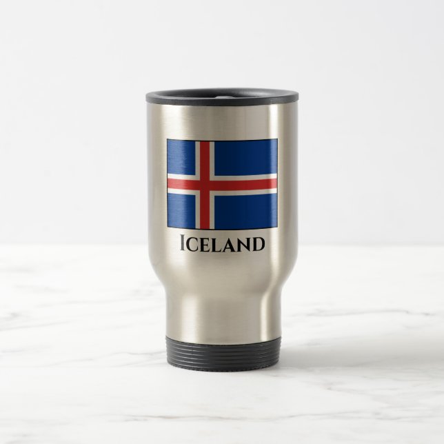 Mug De Voyage Drapeau islandais (Centre)
