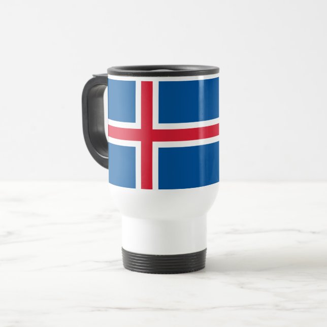 Mug De Voyage Drapeau Islande (Devant gauche)