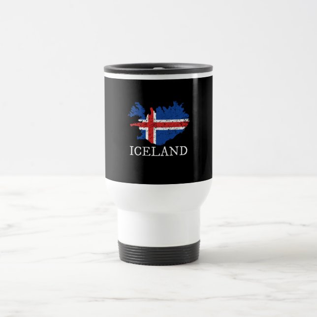 Mug De Voyage Drapeau Islande (Centre)