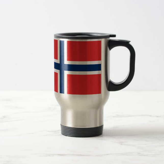 Mug De Voyage Drapeau norvégien traîne (Droit)
