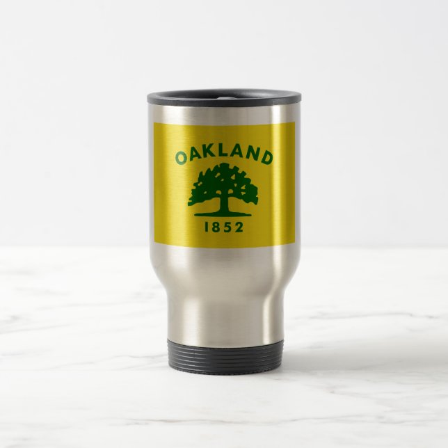 Mug De Voyage Drapeau Oakland, Californie (Centre)