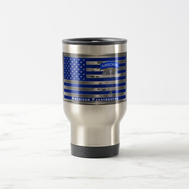 Mug De Voyage Drapeau Parachutiste américain spécialement conçu (Centre)