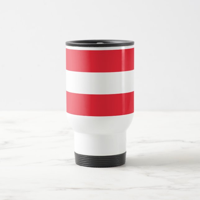 Mug De Voyage Drapeau patriotique autrichien (Centre)