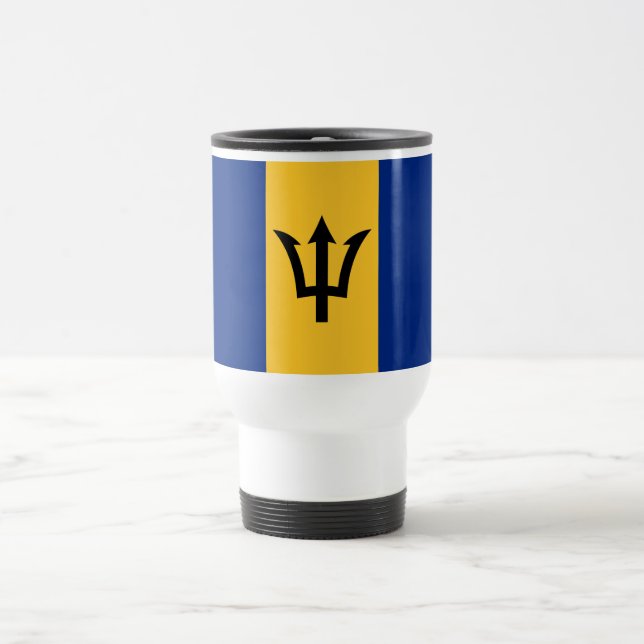 Mug De Voyage Drapeau patriotique de la Barbade (Centre)