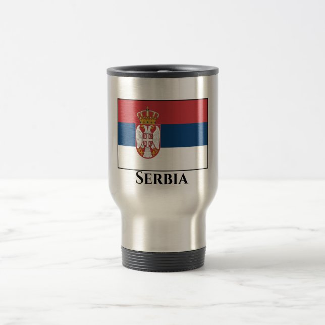 Mug De Voyage Drapeau serbe (Centre)