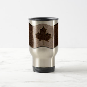 Mug De Voyage Drapeau simili cuir du Canada