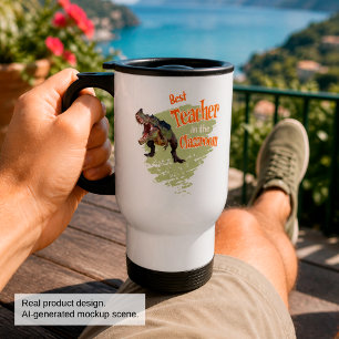 Mug De Voyage Drôle de dinosaure meilleur professeur de la class