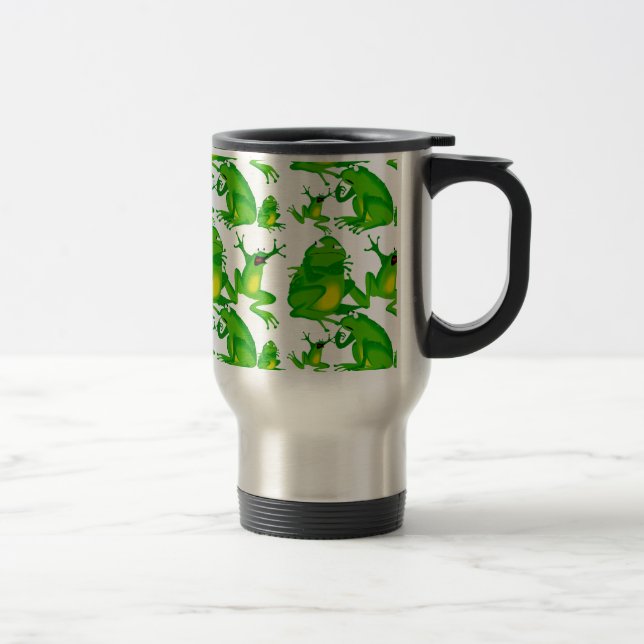 Mug De Voyage Drôle Émotions De La Grenouille Mad Curieux Grenou (Droit)