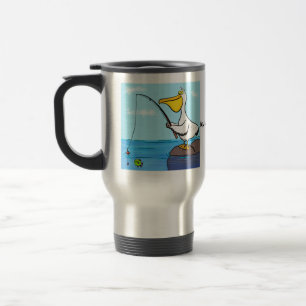 Mug De Voyage Drôle pélican de pêche